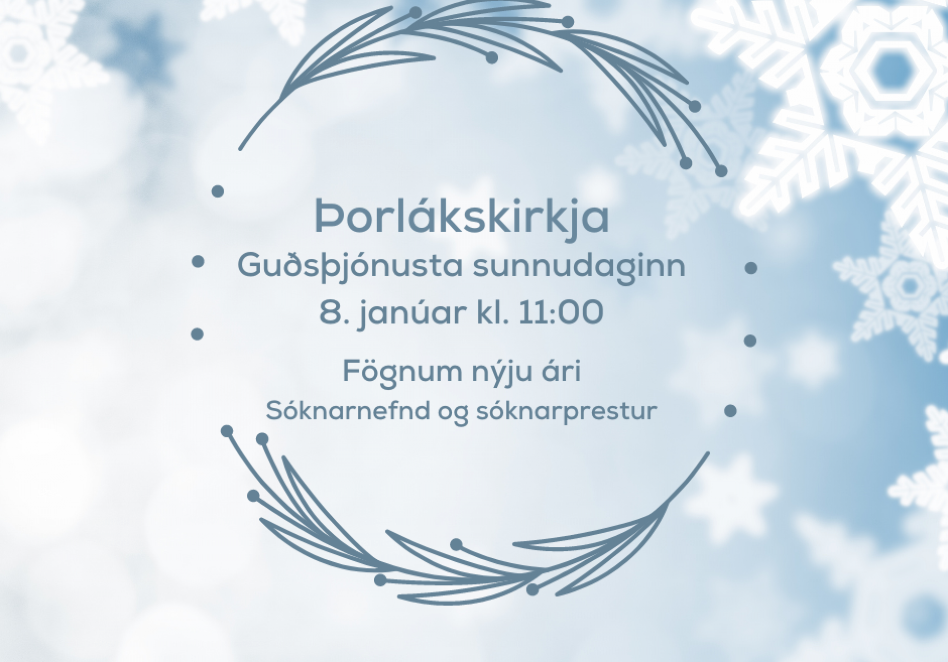 Nýársguðsþjónusta í Þorlákskirkju