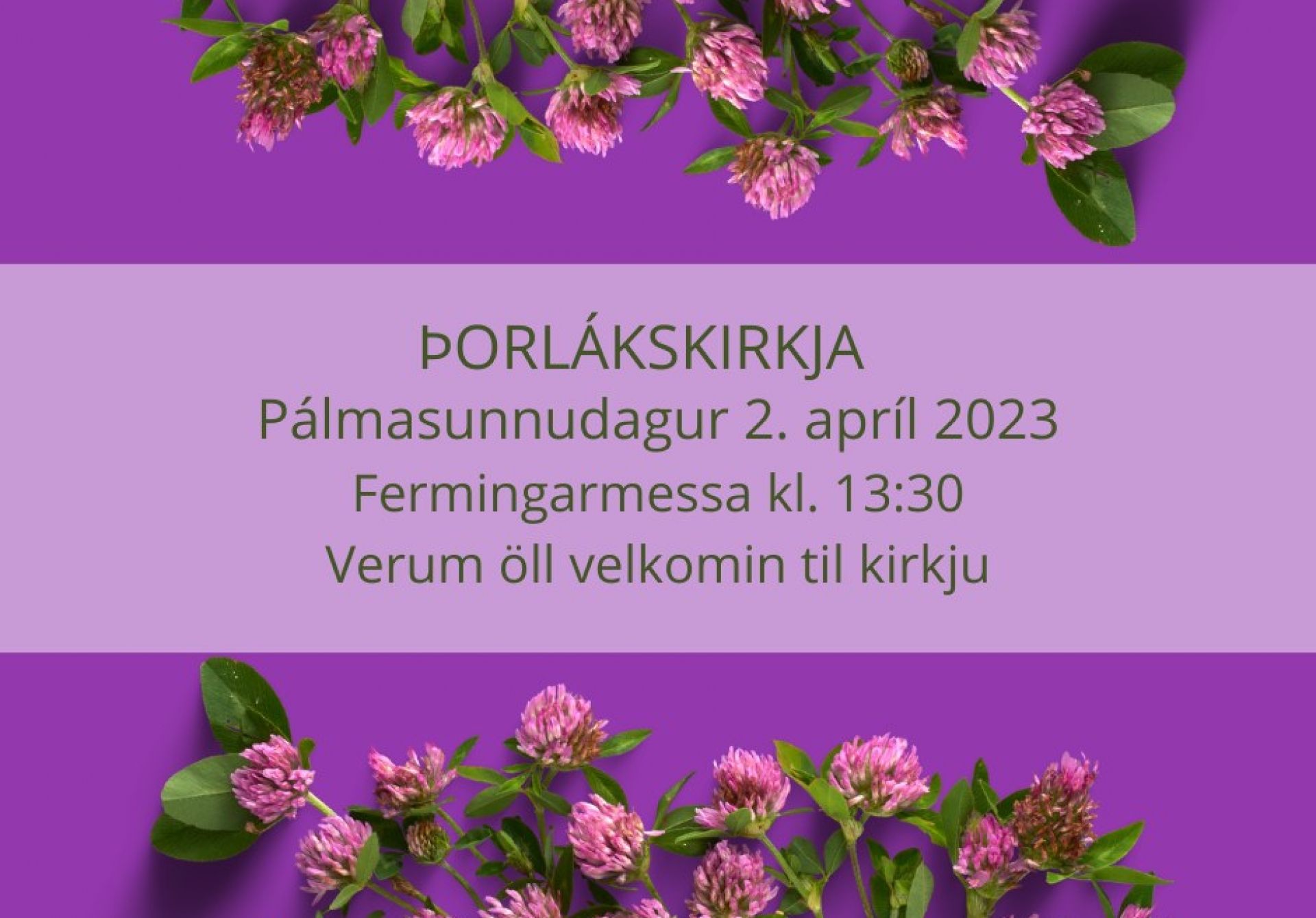 Fermingarmessa á pálmasunnudag 