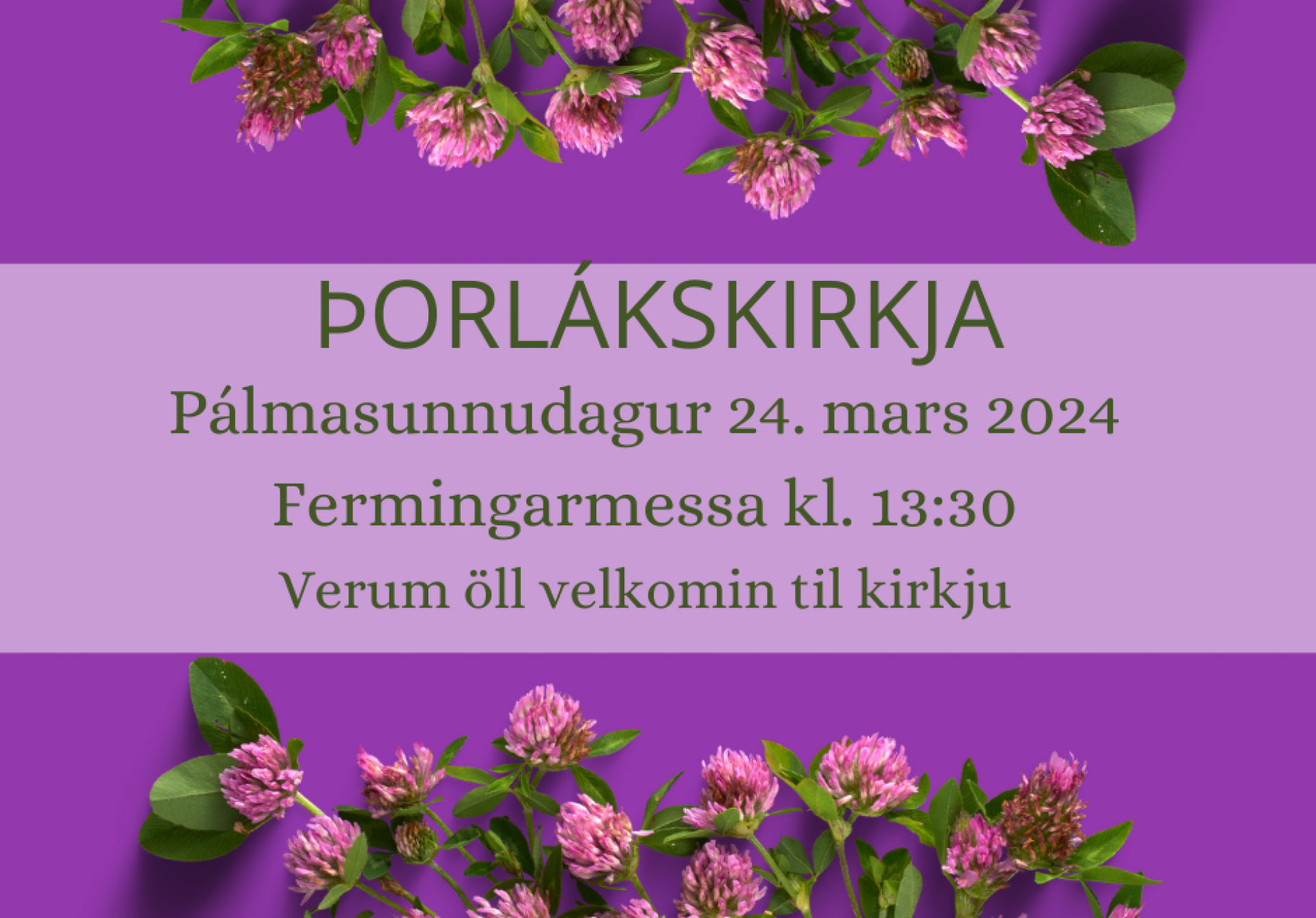 Fermingarmessa á pálmasunnudag 